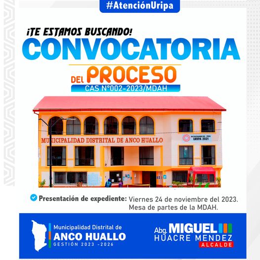 Resultados Preliminares de la Convocatoria CAS Nº002-2023